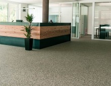 Natursteinteppich Ausstellungsraum Brugger